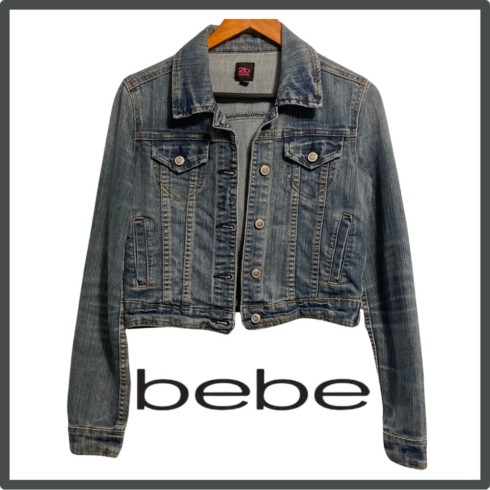 BEBE Classic Blue Jean Jacket Size S